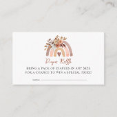 Boho roest Terracotta Baby shower Diaper Raffle Informatiekaartje (Voorkant)