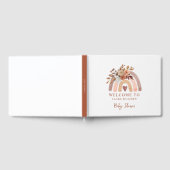 Boho roest Terracotta Baby shower Guest Book Gastenboek (Volledig)