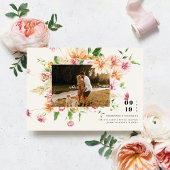 Boho Romantic Floral Blooms Photo Save the Date