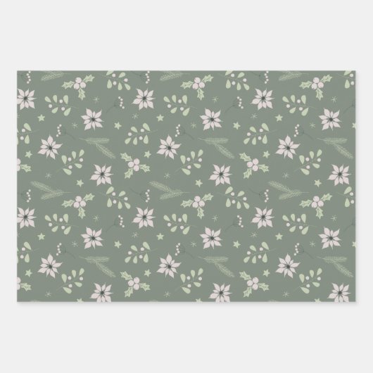 Boho Romantic Rustic Merry Christmas Inpakpapier Vel (Voorkant)