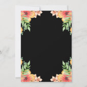 Boho Romantic Wildbloemen Black Floral Wedding Save The Date (Achterkant)