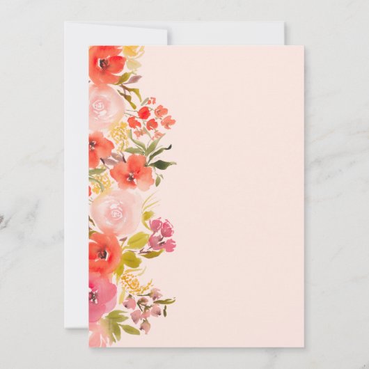Boho romantisch bloemscript roze lief 16 kaart (Achterkant)