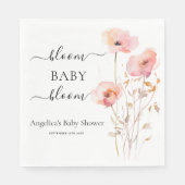 BOHO ROMANTISCH BLUSH ROZE WATERVERF WEIDEBLOEMEN SERVET (Voorkant)