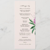 Boho Romantisch Lila Lotus Waterverf Kunst Programmakaart (Achterkant)