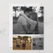 Boho Romantische Fotocollage Wedding Save the Date Kaart (Voorkant)