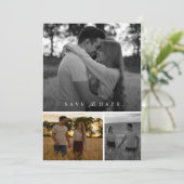 Boho Romantische Fotocollage Wedding Save the Date Kaart (Staand voorkant)