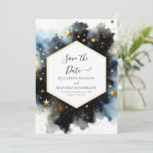 Boho Romantische Hemelse Huwelijk Save The Date (Staand voorkant)