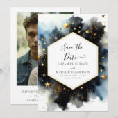 Boho Romantische Hemelse Huwelijk Save The Date (Voorkant / Achterkant)