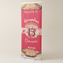  Boho rood goud rustieke quinceañera Spaans