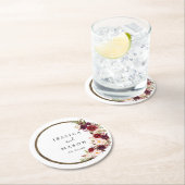 Boho rood krans huwelijks onderzetters (Insitu)