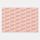 Boho Rood Roze Groen Waterverf Wildflovers Inpakpapier Vel (Voorkant 2)