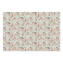 Boho Rood Roze Groen Waterverf Wildflovers