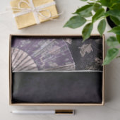 Boho Room Portrait Woman Kitten Floral Tissuepapier (Geschenk)