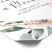 Boho Roos Baby shower decorbeer een blokteken Poster (Hoek)