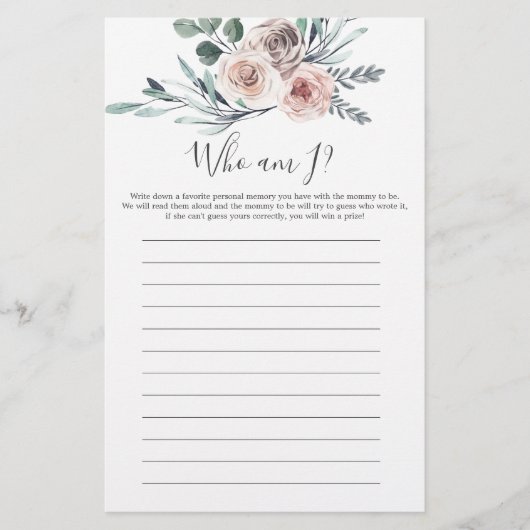 Boho Roos Baby shower die ik word (Voorkant)