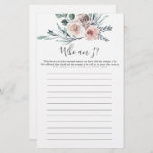 Boho Roos Baby shower die ik word (Voorkant / Achterkant)