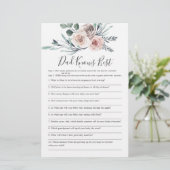 Boho Roos Baby shower Papa kent beste game (Staand voorkant)