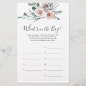 Boho Roos Baby shower Raad eens wat er in de tas s (Voorkant)