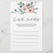 Boho Roos Baby shower raadt de zoete muis (Voorkant)