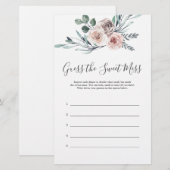 Boho Roos Baby shower raadt de zoete muis (Voorkant / Achterkant)