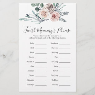 Boho Roos Baby shower Voltooi mama's zin