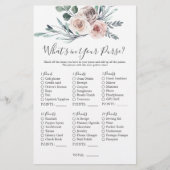 Boho Roos Baby shower Wat zit er in je tas (Voorkant)