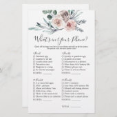 Boho Roos Baby shower Wat zit er in je telefoon (Voorkant / Achterkant)