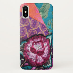Boho Roos bloem wandtapijt kijken kleurrijk iPhone X Hoesje