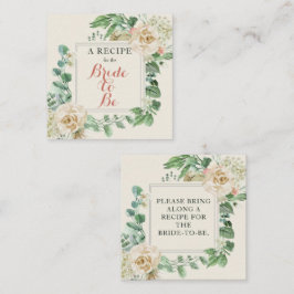 Boho Roos Bloemen Vrijgezellenfeest Recept Aanvraa Informatiekaartje