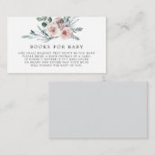 Boho Roos Books for Baby Baby shower card Informatiekaartje (Voorkant / Achterkant)
