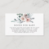 Boho Roos Books for Baby Baby shower card Informatiekaartje (Voorkant)