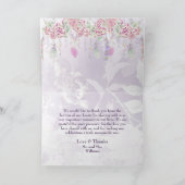 Boho Roos & Feathers Waterverf Floral Bedankkaart (Binnen)