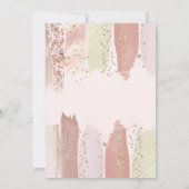 Boho Roos Gold Blush Regenboog 1e Verjaardagsfeest Kaart (Achterkant)