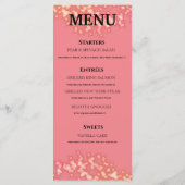 Boho Roos Gold Elegant Quinceañera Spaans Menu (Achterkant)