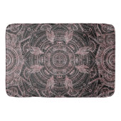 Boho Roos Gold Grey Mandala Elegant Design Badmat (Voorkant)