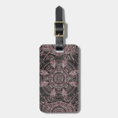 Boho Roos Gold Grey Mandala Elegant Design Bagagelabel (Voorkant verticaal)