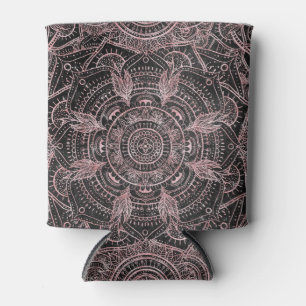 Boho Roos Gold Grey Mandala Elegant Design Blikjeskoeler