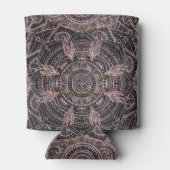 Boho Roos Gold Grey Mandala Elegant Design Blikjeskoeler (Achterkant)