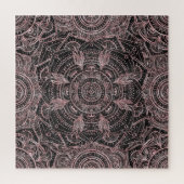 Boho Roos Gold Grey Mandala Elegant Design Legpuzzel (Verticaal)