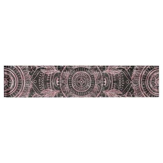Boho Roos Gold Grey Mandala Elegant Design Naambordje (Voorkant)