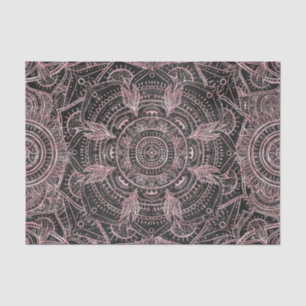 Boho Roos Gold Grey Mandala Elegant Design Tissuepapier