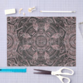 Boho Roos Gold Grey Mandala Elegant Design Tissuepapier (Craft)