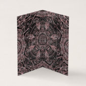 Boho Roos Gold Grey Mandala Elegant Design Visitekaartje (Binnen)