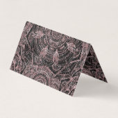 Boho Roos Gold Grey Mandala Elegant Design Visitekaartje (Achterkant)