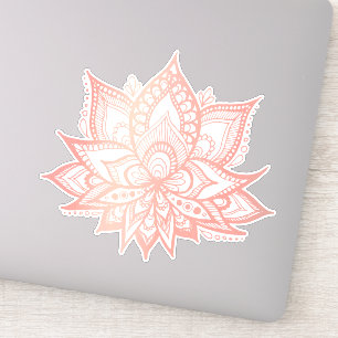 Boho Roos Gold Lotus Flower Sticker