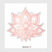 Boho Roos Gold Lotus Flower Sticker (Vel)