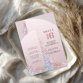 Boho roos gold spring floral arch lijst, zoet 16 kaart