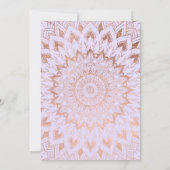 Boho roos gouden bloemen mandala lavendel Sweet 16 Kaart (Achterkant)