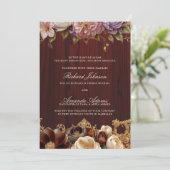 Boho Roos islamitische motief bruiloft Kaart (Staand voorkant)