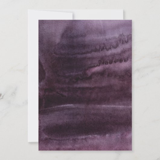 Boho Roos Paars Floral Baby shower Kaart (Achterkant)